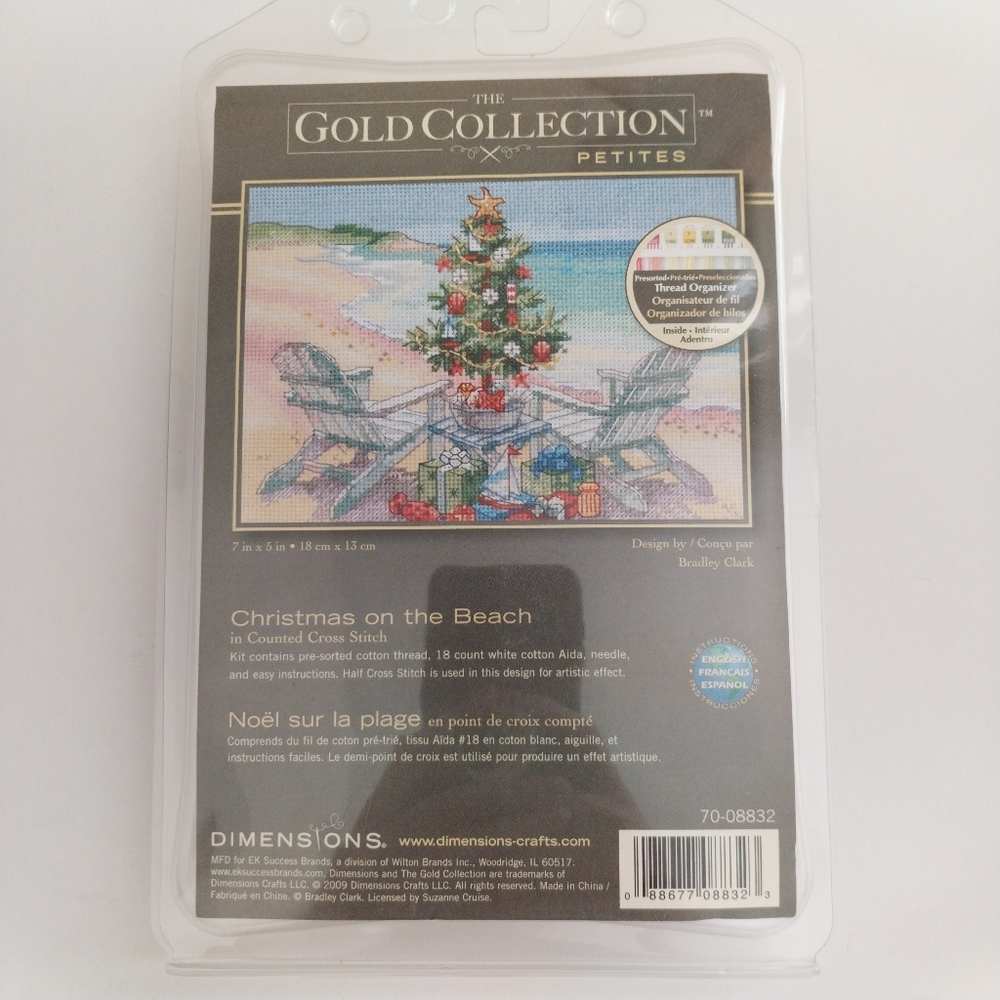 Dimensions Gold Collection Christmas On The Beach Kit Counted Cross Stitch New - Picture 4 of 12